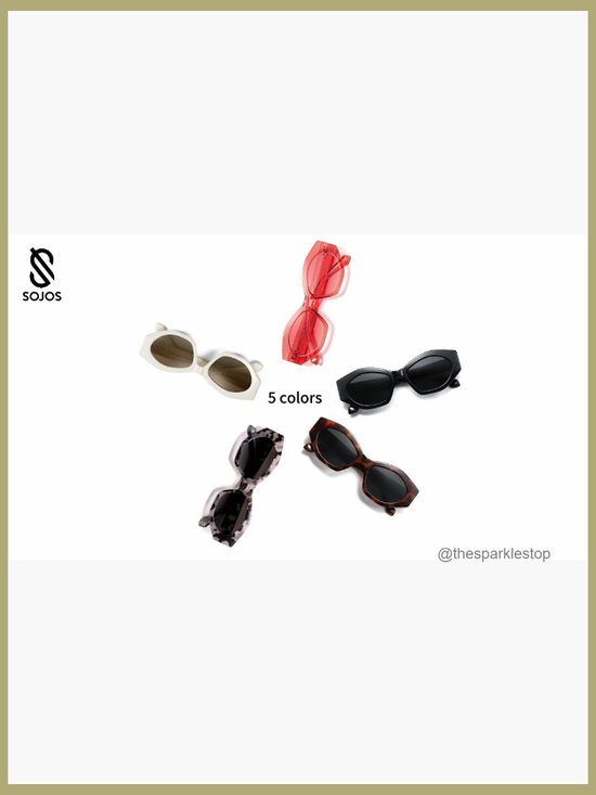 Hexagonal Polarized Sunglasses Plastic Frame UV400 Protection main image 4